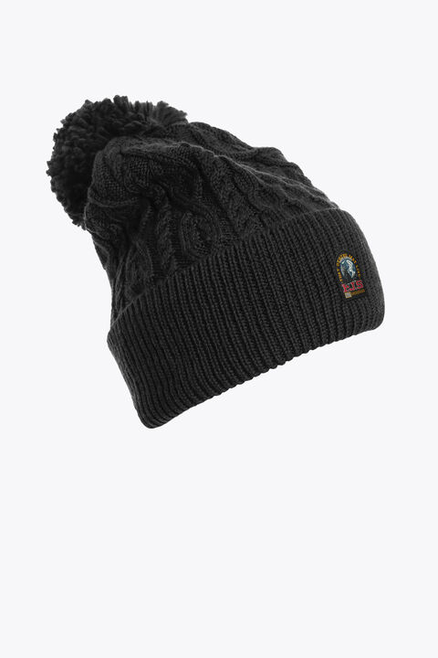 Parajumpers ARAN POM POM HAT BLACK 24WMPAHAHA05PAU0541